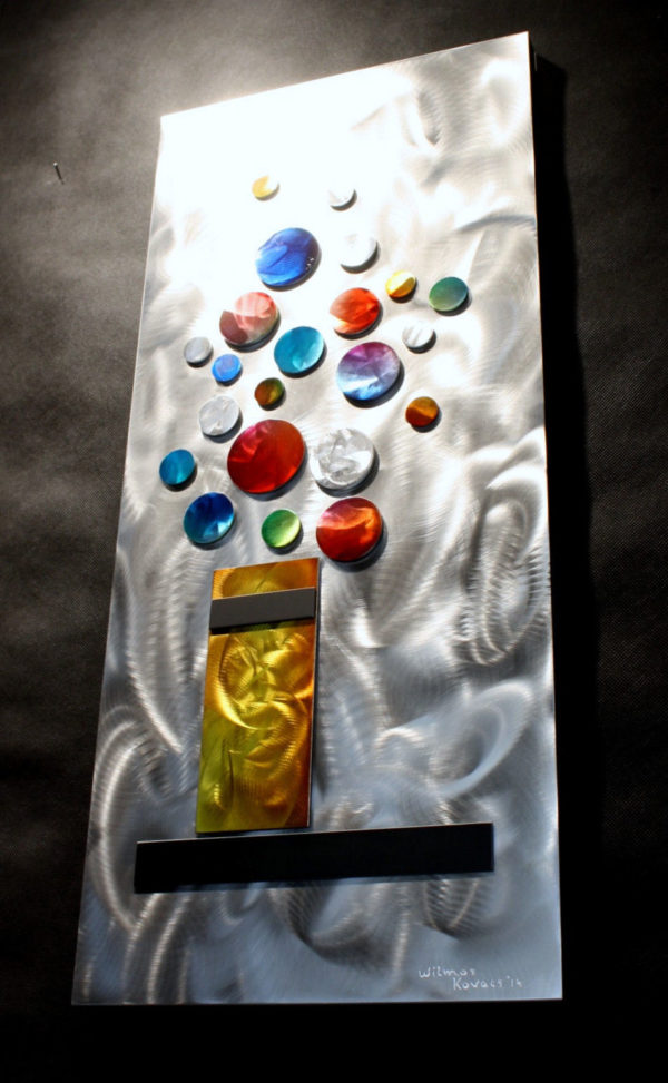 Alex Kovacs Abstract Painting Metal Sculpture Rainbow Wall Art Decor W861 Alex Kovacs