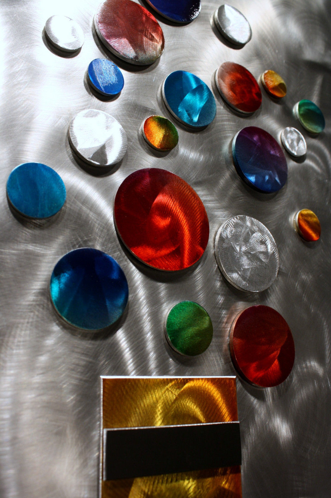 Alex Kovacs Abstract Painting Metal Sculpture Rainbow Wall Art Decor