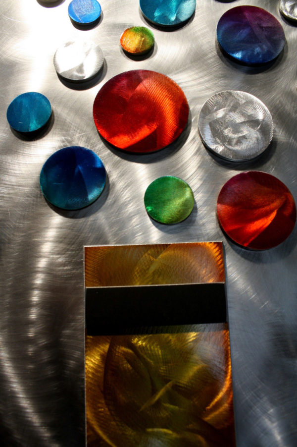 Alex Kovacs Abstract Painting Metal Sculpture Rainbow Wall Art Decor