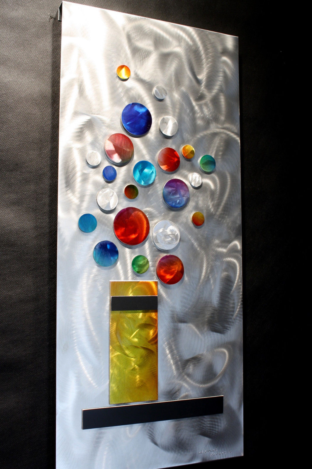 Alex Kovacs Abstract Painting Metal Sculpture Rainbow Wall Art Decor