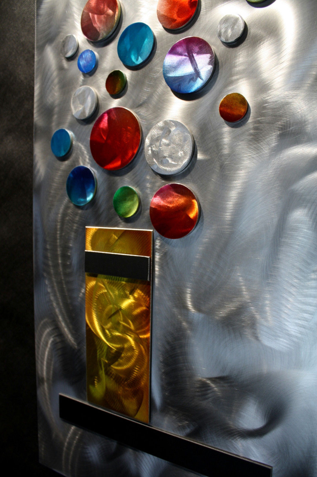 Alex Kovacs Abstract Painting Metal Sculpture Rainbow Wall Art Decor