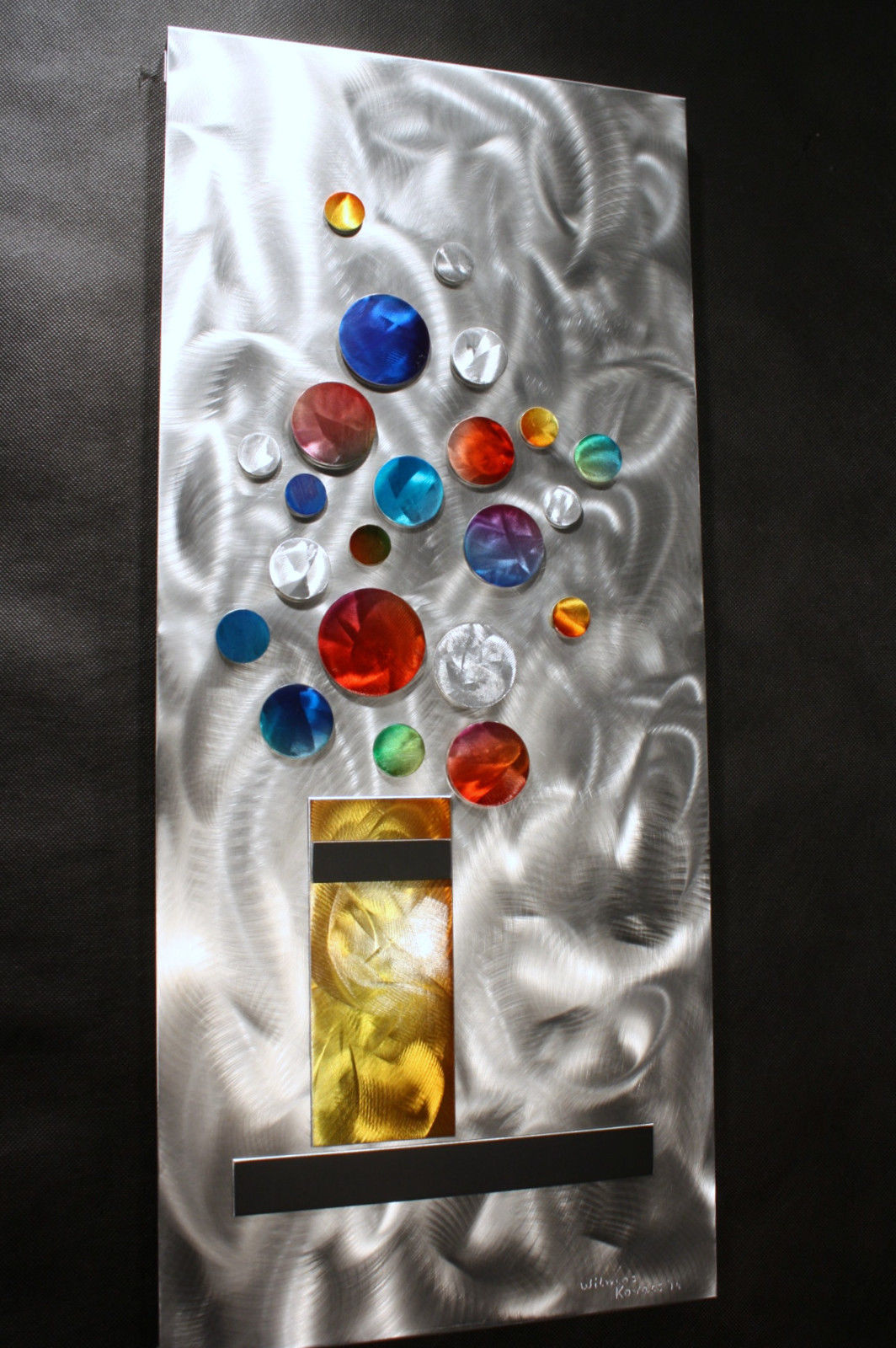 Alex Kovacs Abstract Painting Metal Sculpture Rainbow Wall Art Decor